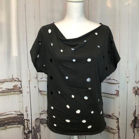 H&M Tops - Short Sleeve Slouchy Cut Out Tees - Black & White - You get BOTH!